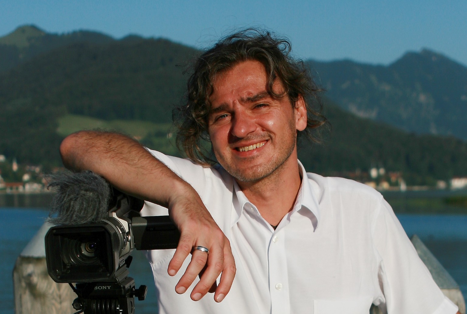 Gregor Kopietz mit Kamera